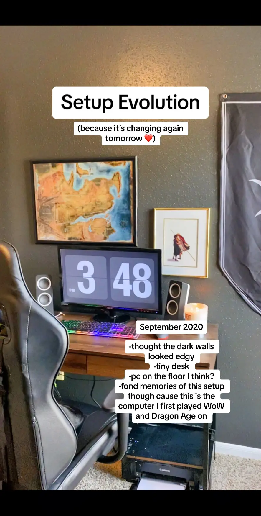 In honor of changes coming to my setup soon, I took a little trip down memory lane to see how my setup has evolved over the last few years ✨🌻☕️ #cozygamer #GamingOnTikTok #cozygaming #pcsetup #aestheticpcsetup #minimalpcsetup #whitepcbuild #cozygameaesthetic 