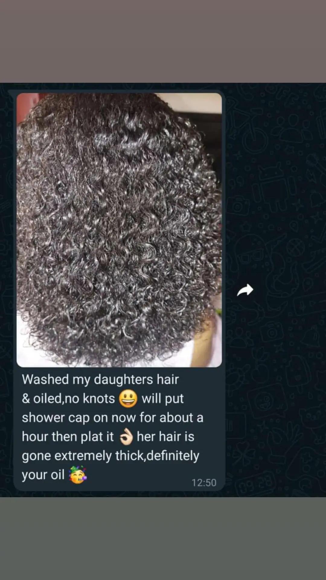 absolutely beautiful ,we are happy when you reap from all the benefits of homemade hair growth oils contains #happyhairdays #blessed #childrentoo #fyp #happycustomer 