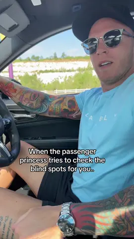 Why does she alwyas get in my way 😤 #couple #Relationship #fyp #relatable #jessandmike #couplecomedy #trending #foryou #driving #girlfriend #passengerprincess #Love #viral #blindspot 