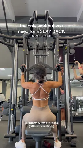 the workout you need to build a sexy back 🔥 #backworkout  #GymTok #backworkoutforwomen #machinebackworkout 
