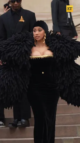 Cardi B has arrived at the Schiaparelli show for Paris Fashion Week #cardib #parisfashionweek #schiaparelli #fyp 