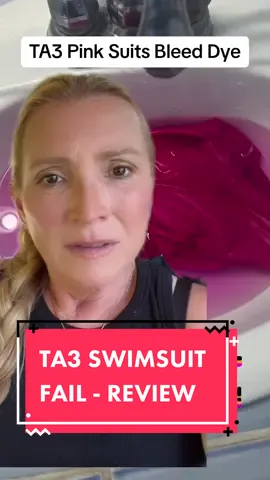 @TA3 SWIM I love the fit if your suits but the pink suit dye bleeds and got all over my clothes and towels and I am not too happy with you right now. You should have shipped me a replacement quickly and I still don’t have it. #dobetter #ta3swim #swimsuit #swimsuitcheck 