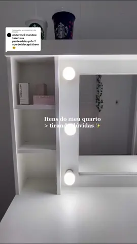 Respondendo a @Priscila  DÚVIDAS DAS SEGUIDORAS NOVAS 🥰 #quartonovo #moveisplanejados #moveis #mudança #penteadeira #penteadeiracamarim #penteadeirasuspensa #escrivaninhapenteadeira #escrivaninha 