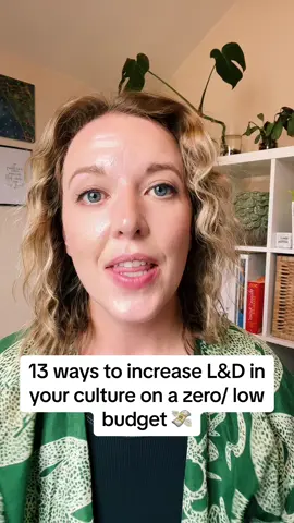 If budgets are tight for learning and development in your company use these 13 free and low budget ideas.  L&D does not have to be costly to be effective.  #learninganddevelopment #workplacelearning #cultureoflearning #learningatwork #teamdevelopment #culturedevelopment #workplaceculture #companyculture #progressivework #hrtips #hrideas 