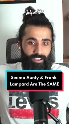 Seema Aunty & Frank Lampard are the SAME person. I see no differences.  Comment and tell us if you see the same 👉🏽 Clip taken from episode 116 of the podcast.  #indyanddr #desidating #indianmatchmaker #seemaaunty #desipodcast #desibanter 