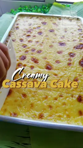 Creamy Cassava cake recipe ‼️ Ingredients :  Cassava (1kilo)  Condensed milk (2 cup)  Coconut cream (2 cup)  Evaporated milk (2 cup)  3 egg  1/4 melted butter  1/2 tsp salt  Toppings :  1 cup coconut cream  1 cup cheese (any brand)  1/2 cup condensed milk  1/2 cup butter  1 egg