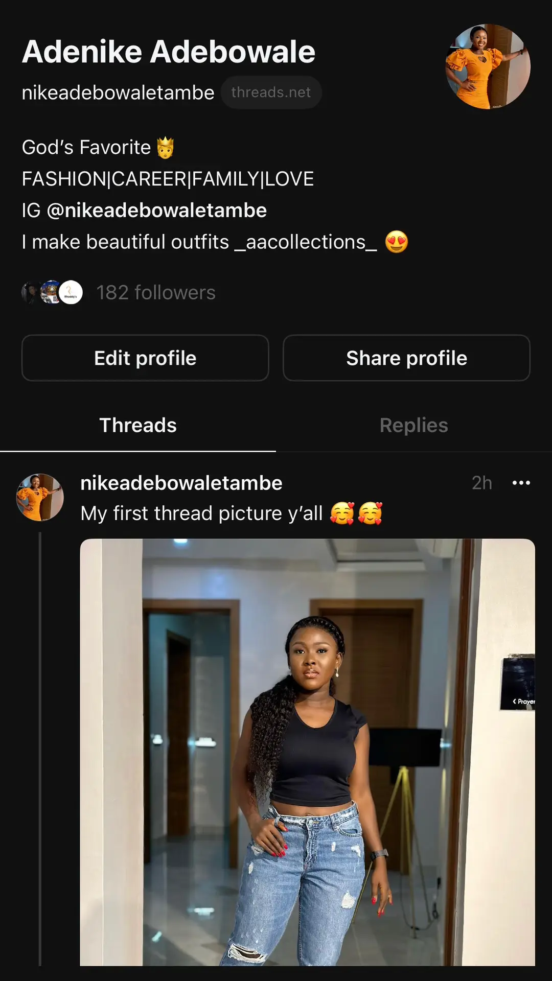 Lets connect on threads 🥰 Adenike Adebowale/nikeadebowaletambe #thread #threads #nikeadebowale #clothingbrand #fashiontiktok 