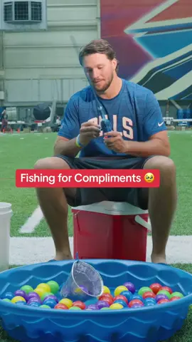 Literally fishing for it. 😅 [via @buffalobills]