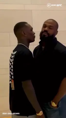 Israel Adesanya and Jon Jones come face-to-face 👀 📹: @stylebender #UFC #MMA #UFC290 #IsraelAdesanya #Adesanya #JonJones