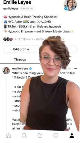 Follow me on threads for:  - mindfulness reminders - brain training tips & tricks - lil pep talks - some singing - & probably so much more! What would you want to see on my threads account??? #instagramthreads #threads #threadsapp #emilieleyes #MentalHealth #psychology #SelfCare #braintraining #StressRelief #mindfulness #hypnosis #selfhelp 