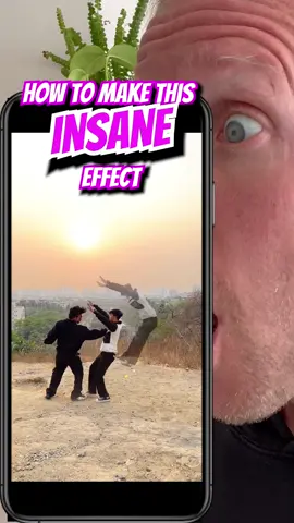 Here’s How to do this INSANE effect with just your phone 📱 detailed instructions 👇 - You can click the button below and edit with me while watching - First Get a shot of someone getting punched like this - Then another shot of that same person jumping in the air like this - Open capcut and import the first clip - Tap overlay, import the second clip, and Drag the second clip out of the way of the first - Select the first clip, tap speed, curve, custom, then edit - Go to the point of the punch impact, tap add beat, then grab the next beat right afterwards and drag it down to .1 speed, like this - Then drag all the following beats down to .1 - Tap make it smoother, and select better quality - Tap the second clip - Tap cutout and remove background - Tap speed, then normal, turn down to .1, tap make it smoother and select better quality  - Withe he second clip selected Tap opacity and turn it down to around 50 - Trim and Line that overlay clip so your peak jump starts right when the punch happens - make sure the ghost body is on top of the regular body - Tap the keyframe button - Move a few frames forward then drag the ghost body to the side of the actor, which will generate a new keyframe - Scroll ahead farther and move the ghost a bit more to the outside for extra motion - Tap export, and you’re done, you should have something like this