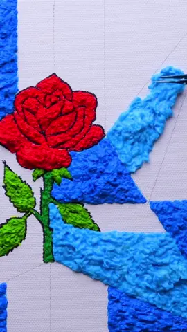 This isn't your average paint by numbers! 🎨 Tissue paper creates an impressive 3D effect. #blossom #tissuepaperart #arttechniques #arthacks #3Dart