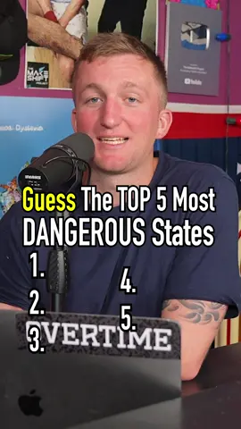 Guessing the TOP 5 Most Dangerous States!! #fyp #dangerous #states #usa #top5 #guessinggame 