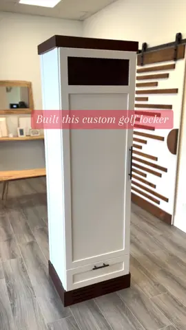 Made this custom golf locker!! Who wants one?! #golf #golftiktok #golftok #golfer #golflife #fypシ #fyp #foryoupage #foryou #fu #fypシ゚viral #woodworking #woodwork #woodshop #Love 