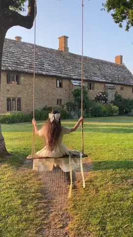 A moment of summer relaxation 👒🌳 . A beautiful warm June evening spent on a tree swing at a magical country cottage is my ideal way of relaxing 💚 . #cottagecoreaesthetic #cottagecore #secretgarden #cottagecorevibes #cottagecoregirl #magicalgarden #gardencore #treeswing #treeswingmoments #magicalmoments 
