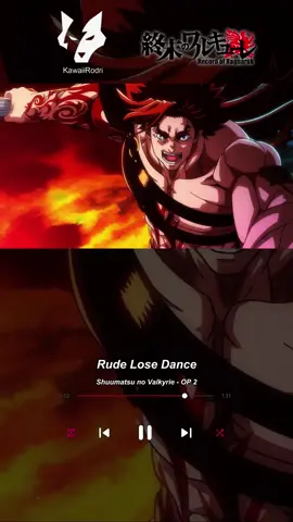 🖤Opening  de 2 de #shuumatsunovalkyrie   🎶🎧 #rudelosedance   - #minami   ✨🔊 #edit #editanime #editopening   #opening #ending #anime #letras #subtitles #subtitulos #español #japones #romaji #kawaiirodri  #lyrics #traduccion #fypシ #fyp #fypage #fypシ゚viral #parati #paratii #paratipage #foryou #foryoupage #viral #otaku #manga  #shuumatsunovalkyrieedit #shuumatsunovalkyriemanga #valquiria #dioses  #shuumatsunovalkyrieseason2 #recordofragnarok  👤#personajes -#brunhild #adam #zeus #geir #lubu #thor #kojirosasaki #poseidon #hermes #heimdall #odin#shiva #loki #afrodita #ares #jackeldestripador #hercules #raidentameemon #buda #zerofuku   👥 📺 #netflix    #otros  🤍
