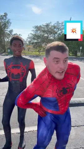Their greatest challenge yet… 💥 (W/ @whoachriswhoa) #spiderman #spiderverse #milesmorales #peterbparker #hobie #acrossthespiderverse #intothespiderverse 