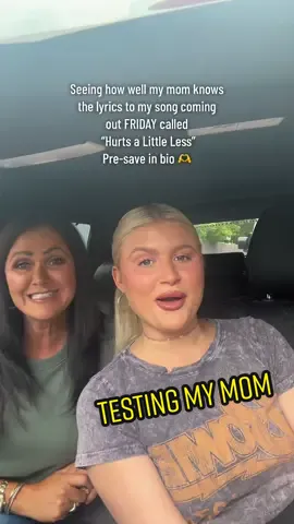 Do want to hear the chorus?! She needs a little work on that part 😂 #motherdaughter #hurtsalittleless #newcountry #originalmusic #tyramadison #viral 