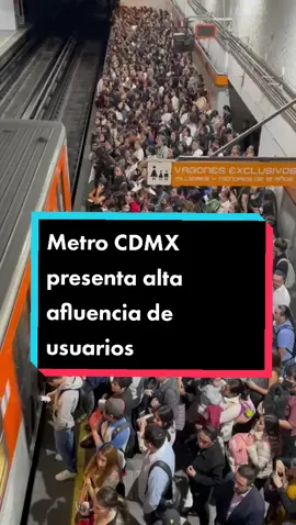 Línea 7 del Metro CDMX presenta alta afluencia.