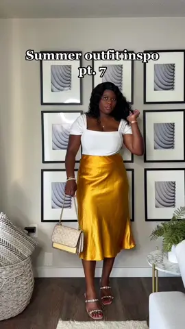 Your summer closet is not complete without a satin skirt. Pairing it with a blouse just seal the deal!  #summeroutfitinspo #summerootd #satinskirt #outfitideas #fashiontiktok #capcut