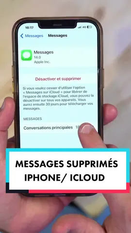 Voici comment récupérer des messages importants supprimés sur iPhone via iCloud ! #iphone #icloud #astuceiphone #apple #iphonetips #iphonetricks 