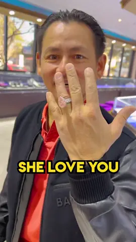 This That Love You Long Time Kinda Ring 💍😂 Custom Pink Diamond Ring with 10 Carat Center Stone by Johnny Dang & Co #diamondring #wedding #johnnydang #fypシ 