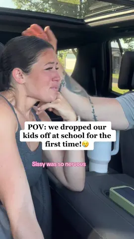 Is it time to pick them up already 😭😭 #newschool #reaction #couplecontent #firstdayofschool #emotional #wifereaction 