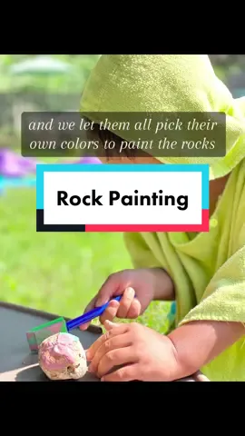 We are checking so manyitems off out  bucket list! #touchatruck #rockpainting #easycraftswithkids #toddlercrafts #toddlerrockpainting #momtok #MomsofTikTok