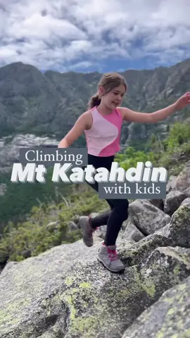 Mount Katahdin is the highest mountain in Maine and provides a fun yet challenging climb to the summit.  There are a few ways to climb Mt Katahdin, and all of them involve an elevation gain of around 4,000 ft. The average round trip time is 8-12 hours. My daughter and I did in 9.  Here are some key points if you want to climb this with kids: 🔹 First and foremost: No kids under 6 are allowed.  🔹 We hiked to chimney pond from the roaring brook TH. It is 3.3 miles that gains 1,500 ft of elevation gradually over a rocky trail with stream crossings along the way.  🔹 Once at chimney pond, we opted for the Cathedral trail. This is a super fun scramble almost the entire 1.5 miles to the summit with 2,353 gain. The ranger told us this was the most challenging trail and I would not recommend for inexperienced climbers.  🔹 Saddle trail is the most gradual ascent from chimney. It’s 2.2 miles over a rocky trail with 2,353 ft of gain to the summit. If we had been able to pack Hudson, we would’ve climbed this trail and it’s the best choice for most kids.  🔹We opted to return via the knife edge trail. This is a 1.1 mile traverse over the ridge line that is exposed and involves scrambling. There have been fatalities on this ridge so it is not advised in wind or bad weather. We continued back to roaring brook TH via the Helon Taylor trail. Important information: 🔹 This a popular climb that requires parking reservations. They open 2 weeks ahead of time online for non residents, anytime after 4/1 for Maine residents - book early! If you’re camping in the Park prior to hiking, you don’t need one. Unclaimed reservations are released at 7:05am so you could wait and see if you get a last minute one. Many people do.  🔹 Pets, firewood, drones, or groups more than 12 people are not allowed 🔹 80% of Park search and rescues happen on the descent 🔹 Start early in the day and pack the 10 essentials. Be prepared for all weather and conditions. This hike should be taken seriously! . . . #mtkatahdin  #katahdin #mainehikes #hikemaine #climbingwithkids #hikingwithkids 
