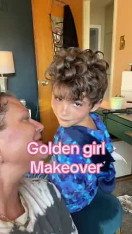 He wanted me to do his hair “cool” 🥹 #goldengirl #blanchedevereaux #curlyhairdontcare #hottools 