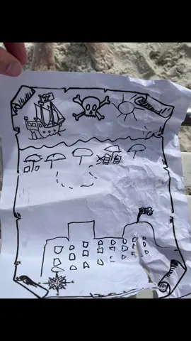 We “found” a bottle with a treasure map that washed up on the beach that led to gold/chocolate coins right below our feet miraculously #familiesoftiktok #twinsoftiktok #FamilyFun#beach #summervibes #twindadlife #keepingkidsbusy 