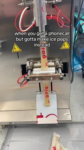 An ice pop makers priorities 😎 #filling #machine #manufacturing #fyp #foryou 