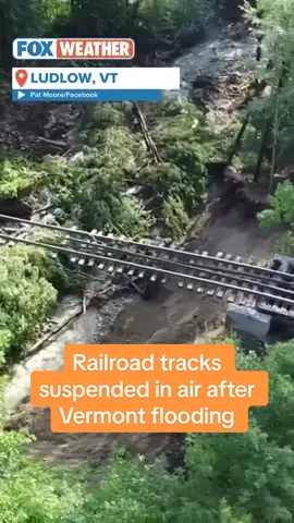 Excessive #rainfall in one #Vermont town triggered #flashflooding that caused a #railroad trestle to collapse. The dangerous #flooding overwhelmed entire towns, like #Ludlow, on Monday. The community in #WindsorCounty was one of the hardest hit areas after several inches of rain fell across the state. #vermontflood2023 #vermontflooding2023 