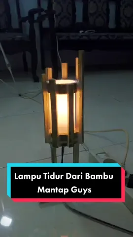 Kerajinan lampu tidur dari bambu keren guys #kerajinanunik #bambu #craft #lampu 