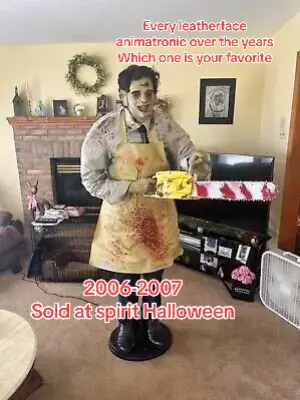 #leatherface #texaschainsawmassacre #leatherfaceprettywoman #texaschainsaw #fyp #foryoupage #2006 #2007 #2023 #spirithalloween #lowes #partycity #foryou #chainsaw #halloween #halloweenanimatronics 