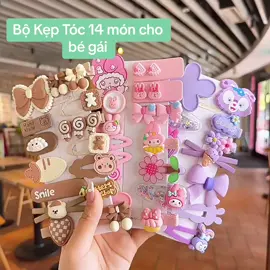 Bộ 14 món kẹp tóc cho bé gái siêu xinh, dễ thương #keptocchobe #keptocchobegai #caitocbegai #keptocbegai #phukientocbegai 