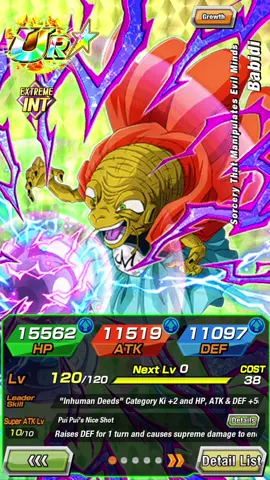 Int Tur Babidi 100% Pre Lr Awakening Super Attack #dokkanbattle #dragonballz #babidi #puipui 