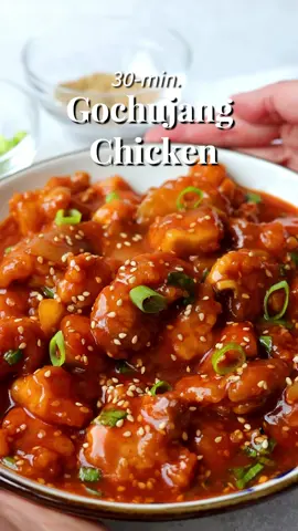 Gochujang Chicken 📝Recipe link with measurements in profile or google ‘christieathome gochujang chicken’  #Asianfood #foodtiktok #recipes #koreanfood #chicken #gochujang #friedchicken 