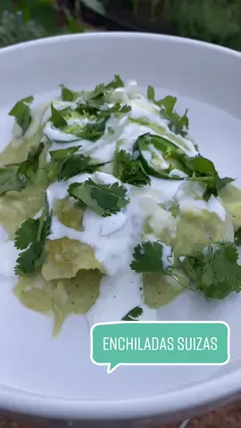 The entire reason I grow tomatillos is for salsa verde. ESPECIALLY this sauce I use to make enchiladas suizas! This sauce can be used on anything. I could honestly drink it! The entire sauce can be tweaked to satisfy your taste. It’s better without a recipe, but here’s what I did: For the sauce: 5-6 tomatillos 3 jalapeños  2 Serranos 1 onion 4 cloves garlic  Pan fry the vegetables to get a nice char, then add some water, cover, and let them simmer until they’re soft. Add to a blender along with some Mexican crema, cream cheese, cilantro, and chicken bouillon powder. Blend, taste, and adjust if needed.  For the chicken: Season chicken breasts with salt, pepper, smoked paprika, garlic powder, and cumin. Bake at 400 for about 20 minutes until done. Shred chicken, and add a little bit of the salsa and some queso fresco.  To assemble the enchiladas, add chicken mixture to your tortillas (if you want to learn how to make your own I suggest practicing a ton, and watching YouTube videos!), roll them up and place in a casserole dish. Top with the salsa verde, and top with queso fresco, onions and jalapeños if you like. Serve with a drizzle of crema and cilantro. #gardenharvest #gardentotable #gardenwithme #gardeninspiration #cottagecore #enchiladassuizas #enchiladas #FoodTok 