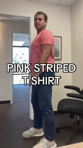 pink striped t shirt giving barbiecore vibes #barbiecore #OOTD #outfit 