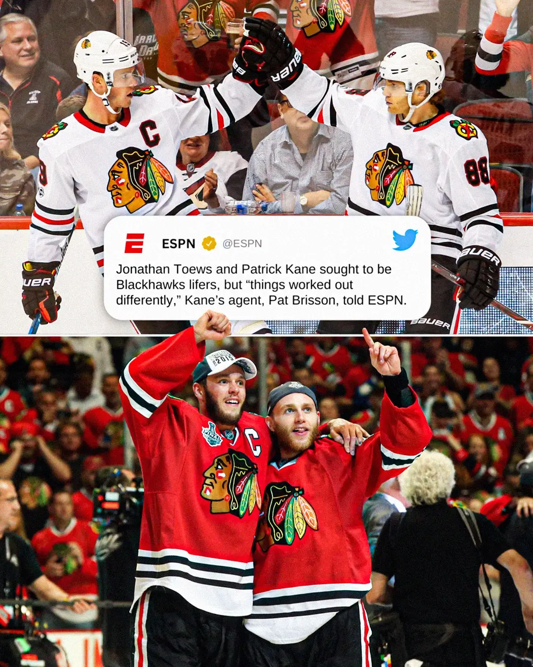 Time will tell ⏱️ #NHL #Chicago #Blackhawks #Toews #Kane 