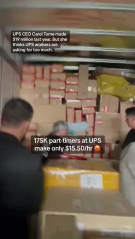 UPS CEO Carol Tome made her millions off the backs of part-timers making minimum wage & drivers working in triple-digit temps. She owes these workers a fair contract! #ups #upsteamsters #union #teamsters #seanobrien #1u #foryou #fyp #foryoupage 