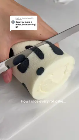 Replying to @Samiha Hossain   slicing roll cakes. Guess which one is my fav. #rollcake #cakeroll #swissroll #Recipe #fyp #viralvideo #viraltiktok 