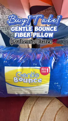 Buy1 Take1 Gentle Bounce Fiber Pillow✨ Authentic Uratex💯 •Big Size Pillow 18x28 •💯Uratex Made •Pure Fiber Walang Halong Foam •Washable •Hypoallergenic •Mura na Malaki pa🤗 #gentlebouncepillow #fiberpillow #buy1take1uratexpillow #uratexpillowsbuy1take1 