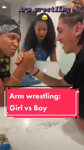 Girl vs Boy arm wrestling: Ezee vs Zay. Who won?  #xyzbca 
