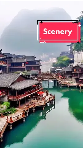 Near the mountains and by the water, antique, so beautiful scenery of course to share with you#A pavilion in the water#Green mountains and clear waters#cure#Scenery
