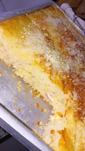 Pão de forno recheado. ❤️ Ingredientes: 3 ovos 70ml de óleo 200ml de leite líquido  10g de fermento biológico 5 colheres de sopa de açúcar 1 colher de sopa de sal 500g de farinha de trigo 3 colheres de sopa de queijo ralado Queijo, presunto e requeijão pro recheio. #paodequeijo #receitas #comida #viral #trend #cozinhando 