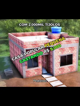 Construindo com R$5Mil reais casa popular com 2mil Tijolos #pedreiros #pedreiro #construtor #plantabaixa #projeto2quartos #casadossonhos 