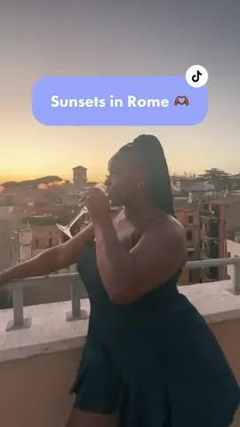 Sunsets over Rome yes please 🫶🏾 #rome #italy #travelitaly #travelitalywithme #rometravel 