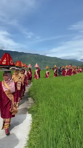 Procession of eating bajamba. the tradition of eating with the Minangkabau people during important celebrations. The video was taken during the 2022 Galundi Singkarak festival in Tanah Datar District, West Sumatra Indonesia #exploreculturas #exploreindonesia #agustinarochyanti #bajamba #indonesiacultural #tanahdatarsumbar 